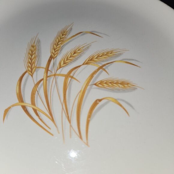 Homer Laughlin Golden Wheat Dishes with 22K Gold Trim ~ 7.25" Salad Plate - Picture 4 of 5